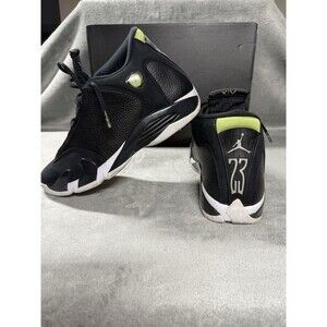 Size 12 - AIR JORDAN 14 RETRO Indiglo Black Green Basketball Sport 487471-005